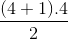 \frac{(4+1) . 4}{2}