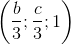 \left ( \frac{b}{3}; \frac{c}{3}; 1 \right )