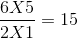 \frac{6X5}{2X1} = 15