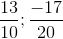 \frac{13}{10};\frac{-17}{20}