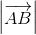 \begin{vmatrix} \overrightarrow{AB} \end{vmatrix}
