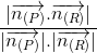 \frac{|\overrightarrow{n_{(P)}}.\overrightarrow{n_{(R)}}|}{|\overrightarrow{n_{(P)}}|.|\overrightarrow{n_{(R)}}|}