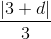 \frac{\left | 3+d \right |}{3}