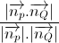 \frac{|\overrightarrow{n_{p}}.\overrightarrow{n_{Q}}|}{|\overrightarrow{n_{p}}|.|\overrightarrow{n_{Q}}|}