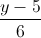 \frac{y-5}{6}