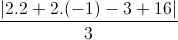 \frac{|2.2+2.(-1)-3+16|}{3}