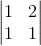 \begin{vmatrix}1&2\\1&1\end{vmatrix}