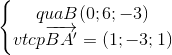 \left\{\begin{matrix} quaB(0;6;-3)\\vtcp\overrightarrow{BA'}=(1;-3;1) \end{matrix}\right.