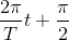 \frac{2\pi }{T}t+\frac{\pi }{2}