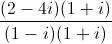 \frac{(2-4i)(1+i)}{(1-i)(1+i)}