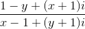 \frac{1-y+(x+1)i}{x-1+(y+1)i}