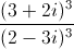 \frac{(3+2i)^{3}}{(2-3i)^{3}}