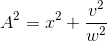 A^{2}= x^{2} + \frac{v^{2}}{w^{2}}