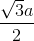 \frac{\sqrt{3}a}{2}