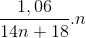 \frac{1,06}{14n+18}.n