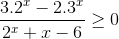 \frac{3.2^{x}-2.3^{x}}{2^{x}+x-6}\geq 0