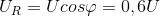 U_{R}=Ucos\varphi =0,6U