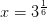 \dpi{100} x = 3^{\frac{1}{6}}