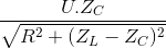 \frac{U.Z_{C}}{\sqrt{R^{2}+(Z_{L}-Z_{C})^{2}}}