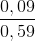 \frac{0,09}{0,59}