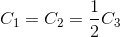 C_{1}=C_{2}=\frac{1}{2}C_{3}