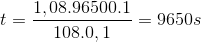 t =\frac{1,08.96500.1}{108 . 0,1}= 9650 s