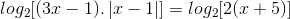 log_{2}[(3x-1).\left | x-1 \right |]=log_{2}[2(x+5)]