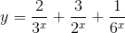 y=\frac{2}{3^{x}}+\frac{3}{2^{x}}+\frac{1}{6^{x}}