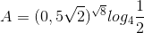 A=(0,5\sqrt{2})^{\sqrt{8}}log_{4}\frac{1}{2}