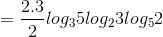 =\frac{2.3}{2}log_{3}5log_{2}3log_{5}2