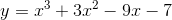 y=x^{3}+3x^{2}-9x-7