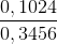 \frac{0,1024}{0,3456}