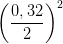 \dpi{100} \left ( \frac{0,32}{2} \right )^{2}