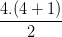 \dpi{100} \frac{4.(4+1)}{2}