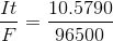 frac{It}{F}=frac{10.5790}{96500}