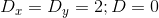 D_{x}=D_{y}=2;D=0